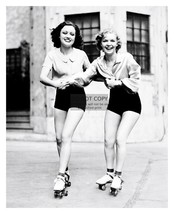Two Cute Girls Rollar Skatting Down The Street 8X10 Photo - £6.67 GBP
