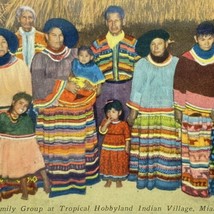 c1950 Seminole Indian Chief Sam Family Tropical Hobbyland Miami Postcard NOS - £4.70 GBP