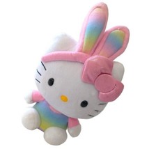 Sanrio TY Hello Kitty Rainbow Beanie Babies Plush Easter Bunny Ears Pastels  - £14.18 GBP