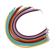 5 Thick Silk Necklace Cords Assorted Lot Jewelry Making Supplies 18&quot; Adjustable - £13.29 GBP