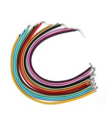 5 Thick Silk Necklace Cords Assorted Lot Jewelry Making Supplies 18&quot; Adj... - $17.79