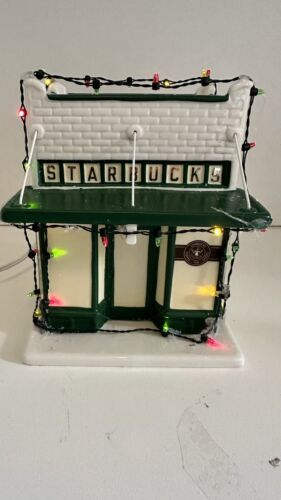 Starbucks 2016 Porcelain Pike Place Store With Xmas Lights - $50.45