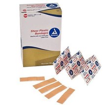 Dynarex Adhesive Sheer Jr. Bandage 3/8&quot; x 1.5&quot; 100/Box Sterile Non-stick... - £4.70 GBP