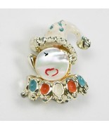 VINTAGE CLOWN BROOCH PIN COSTUME JEWELRY ENAMEL - $7.91