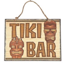 Retro Tiki Mask Bar Sign - Luau Party Decorations - Hawaiian Cocktail decor - £7.98 GBP