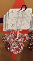 Disney Parks Mickey Mouse Icon Rose Gold Color Filigree Ornament with Fa... - $647.08 MXN