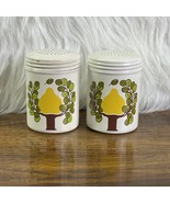 Ransburg Fruit Tree Metal Power Salt &amp; Pepper Shaker Rare Retro Farmhous... - $25.00