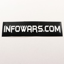 Infowars.com Bumper Sticker Old Style Black White Rectangle Alex Jones I... - $12.84