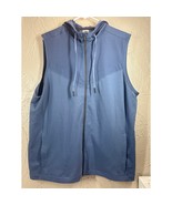 Vrst Golf Zip Hoodie Vest Indigo Blue Sleeveless Jacket Mens Size Large - €25,89 EUR