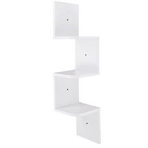 3 Tiers Wall Mount Corner Shelf Display Shelves Organizer Gradienter For Office - £43.82 GBP
