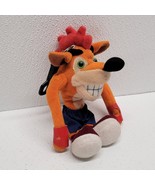 Vintage Crash Bandicoot Toy 8&quot; Beanbag Plush Key Chain Resaurus - $67.10 CAD