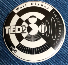 Vintage 1990 Pinback Button #105-147 Ted 2000 Walt Disney Imagineering ~890A - £8.37 GBP