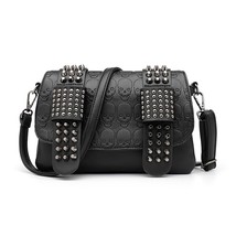 Fashion Shoulder Bags For Women Cool Skull Rivet Crossbody Messenger Bag Lady La - £27.95 GBP