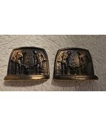 Art Deco Bronzed Foundery Men &quot;Founding&quot; Set Of Bookends - $145.00