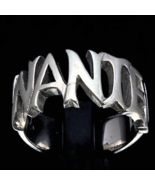 Sterling silver ring Wanted one word Bold letters high polished 925 silver - $88.51 CAD