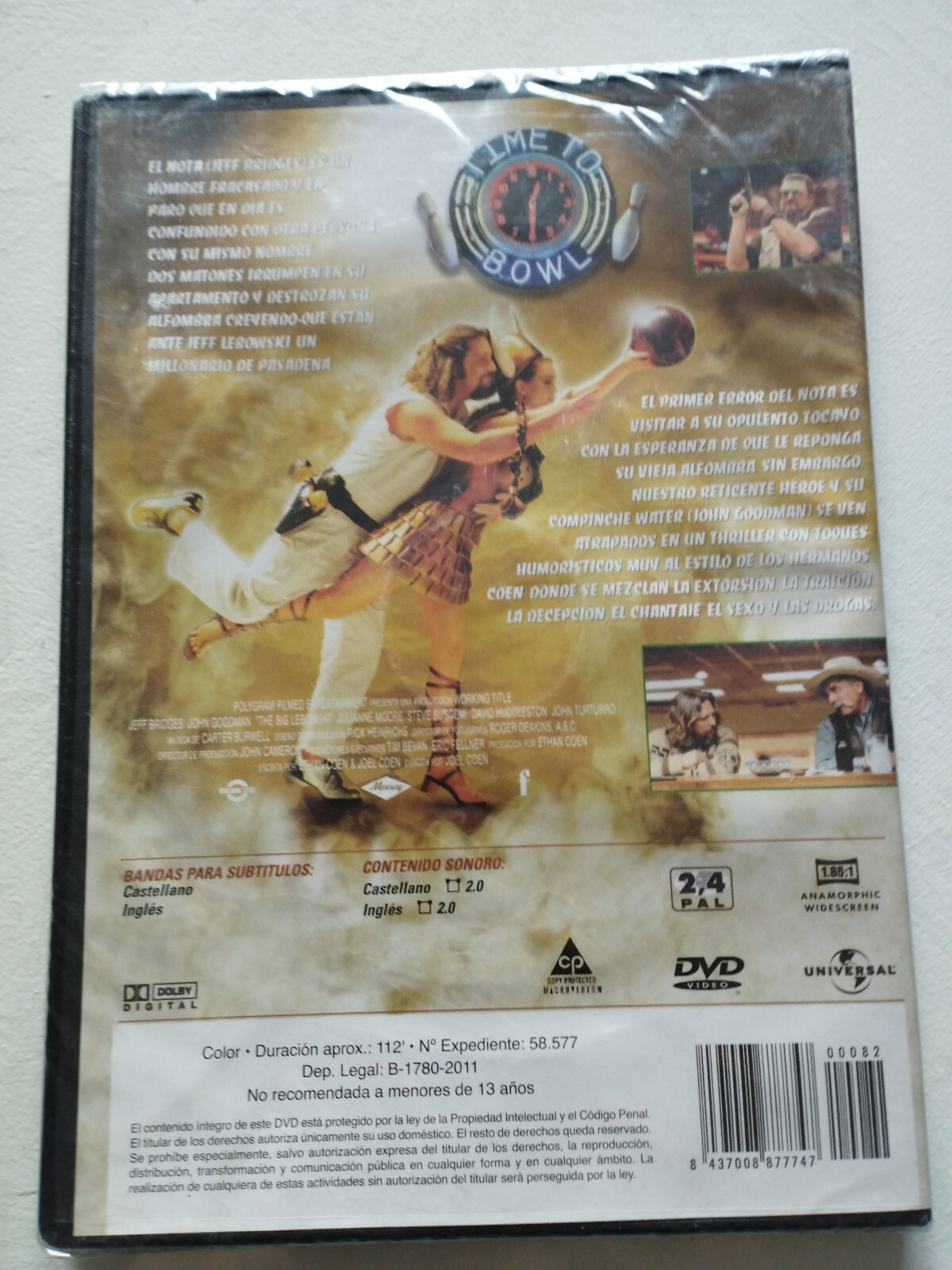 The Big Lebowski Jeff Bridges John Goodman - DVD Region 2 Spanish English New Item image 2