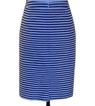 Halogen Womens Blue White Striped Straight Pencil Skirt Size 14 Lined Cl... - £19.53 GBP