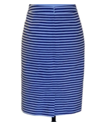 Halogen Womens Blue White Striped Straight Pencil Skirt Size 14 Lined Cl... - £19.40 GBP