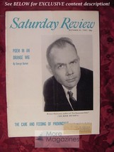 Saturday Review October 22 1960 Richard Dohrman Frederick Redefer Gilbert Seldes - £6.76 GBP