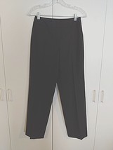 ANN TAYLOR LADIES BLACK LINED WOOL/SPANDEX DRESS PANTS-2P-BARELY WORN-LI... - $7.69