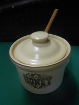 Great PFALTZGRAFF &quot;Village&quot;  Stoneware HONEY POT with Wood Mixer - £15.25 GBP