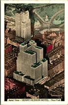 Aerial View Henry Hudson Hotel New York NY NYC 1942 WB Postcard B2 - £3.85 GBP