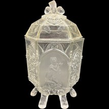 Antique EAPG Gillinder &amp; Sons 403 Classic Covered Sugar 1884 Clear Press... - $99.00