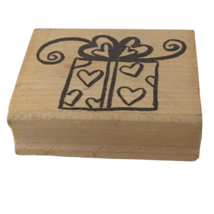 Impress Rubber Stamp Gift Box Present Birthday Heart Bows Card Making Craft Art - £3.92 GBP