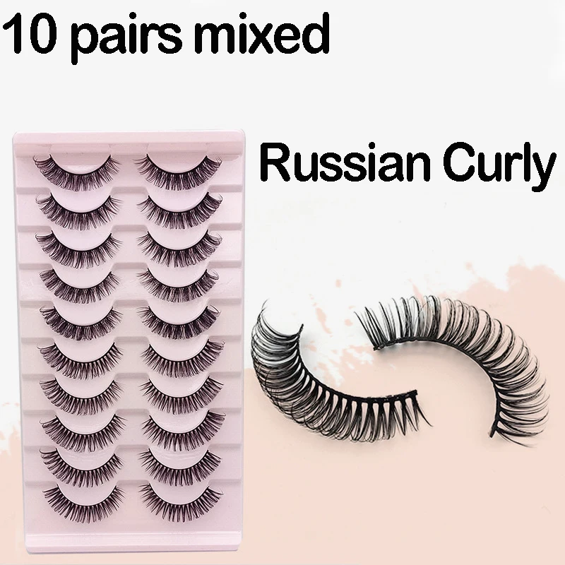 Lashes wholesale thick three dimensional russian curly eyelashes lashes packaging boxes thumb200