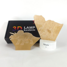 3D LAMP ILLUSION Pehohe Dinosaur Accent Night Light T-Rex &amp; Triceratops New - $20.74