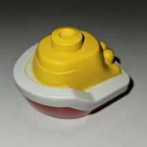 VTG Little Tikes Small Boat Tugboat 3&quot; Long Red Yellow White - £7.71 GBP