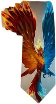 New Company Men&#39;s Phoenix Rising Fire Bird Ashes Necktie - One Size Neck Tie - £15.78 GBP