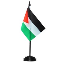 Anley Palestine Deluxe Desk Flag Set - 6 x 4 Inch Miniature Palestinian Flag - £7.78 GBP
