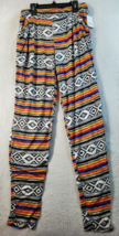 rue21 Pants Womens Size Medium Multi Geo Print 100% Rayon Pockets Elastic Waist - £6.63 GBP