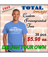 12 Gildan Heavy Cotton T-shirts Custom Printed - $118.86