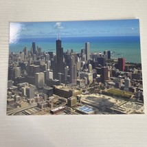 Postcard Chicago Famed Skyscrapers, IL aerial - $4.46