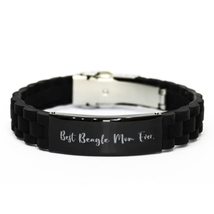 Best Beagle Dog Gifts, Best Beagle Mom Ever, Beagle Dog Black Glidelock Clasp Br - £15.37 GBP
