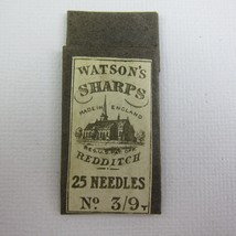 Antique Package Sewing Needles Watson&#39;s Sharps #3/9 Redditch England - £7.91 GBP