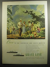 1951 Grace Line Cruise Ad - Along a mountain highway in Venezuela - $18.49