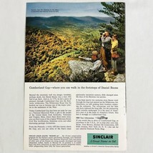 Vintage 1957 Sinclair Oil Original Print Ad Full Page Cumberland Gap 7&quot; ... - $6.62