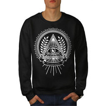 Wellcoda Triangle Crest Mens Sweatshirt, The Eye Casual Pullover Jumper - £24.11 GBP+