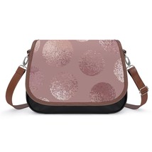 Mondxflaur Gold Style Polka Dot Messenger Bag for Women PU Leather Crossbody Bag - £21.54 GBP