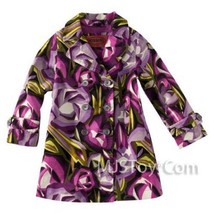 NWT Missoni Target Toddler Girl Printed Corduroy Trench Coat Purple 2T 3T 4T 5T - £47.77 GBP