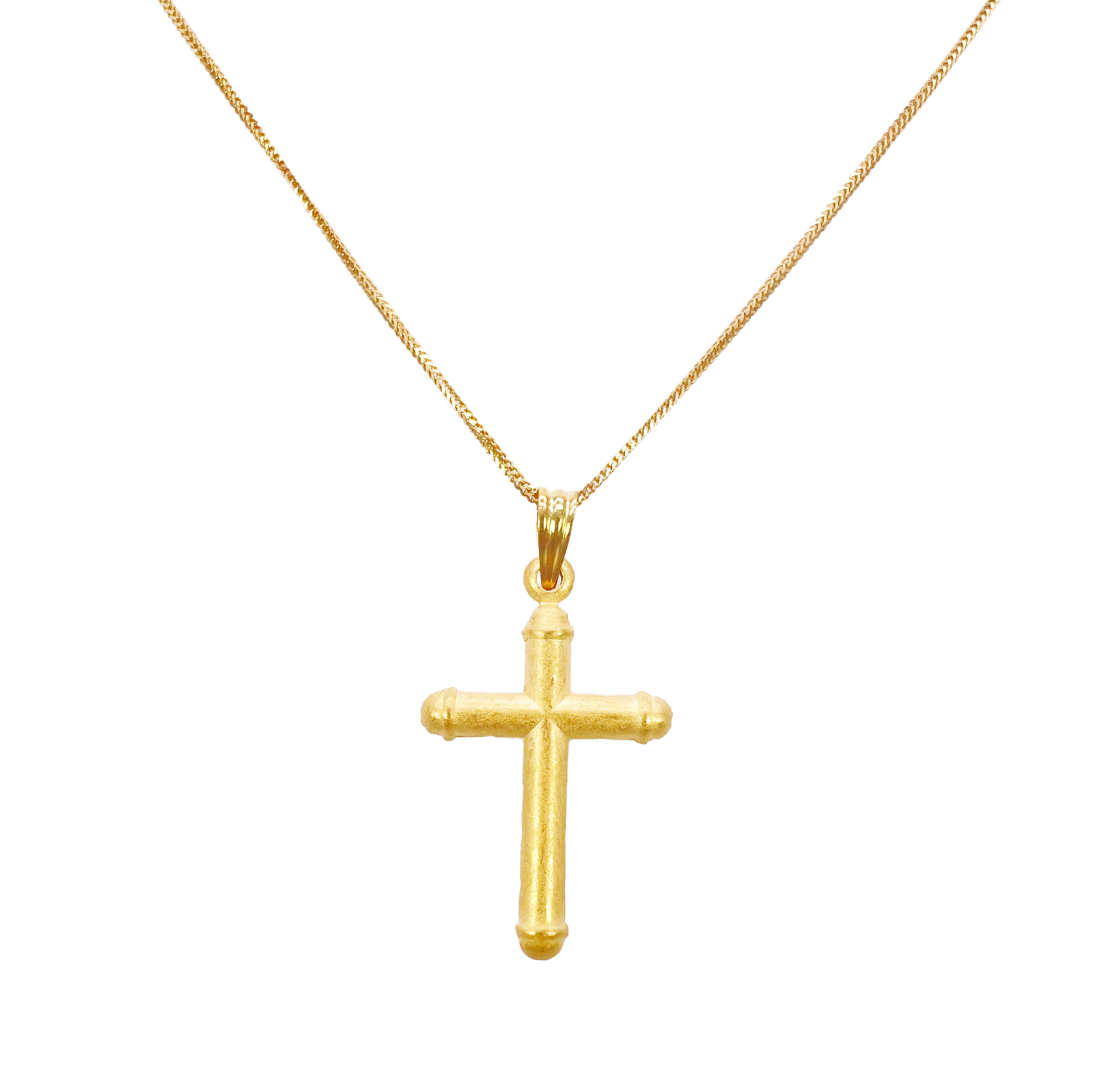 22ct Yellow Gold Matt Cross Pendant 35mm Length 19mm Width Item image 2