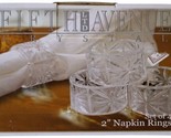 FIFTH AVENUE CRYSTAL 2&quot; NAPKIN RINGS Set of 4 NEW In Open Box CIB Essex ... - $29.69