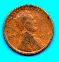 1918 Lincoln Wheat Penny - Heavy Wear on Obverse - $0.01