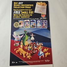 1996 McDonalds Disney Masterpiece Table Tent Advertisement  - £7.78 GBP