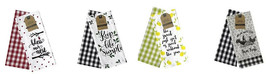 Kitchen Dish Towels Set of 4 Designs 2 Pack Sets - 8 Towels  15 x 25 Flo... - £22.85 GBP
