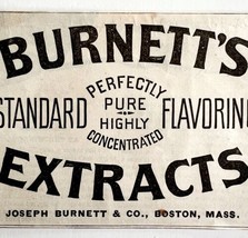 Burnetts Flavoring Extract 1885 Advertisement Victorian Baking Boston DW... - $19.99