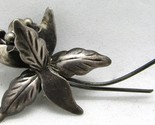 Vintage Taxco Mexico Sterling Silver Flower Brooch signed PS 4.5g - $58.41